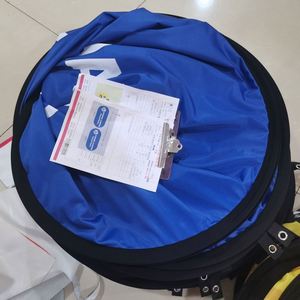 Expositor Portátil Ovalado de Alta Calidad con Marco de Acero Galvanizado y Material de Poliéster para Publicidad en Ferias Comerciales - Product Image 2