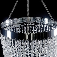 Lumières décoratives d'intérieur bon marché lustre suspendu en acrylique simple perle claire rideau plafonnier suspendu à LED pour mariage