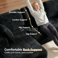 Vakuumkomprimierte Box-Verpackung Sofa Großhandel Wohnzimmer Moderne Möbel L-Form Konvertierbares Knochenloses Couch-Bett Ecksofa