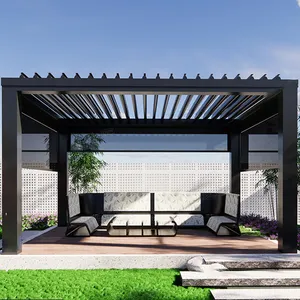 Manufacture Pergola Canopy Customized Arches Arbours Pergolas Garden Free Standing Aluminium Bioclimatic Pergola Outdoor