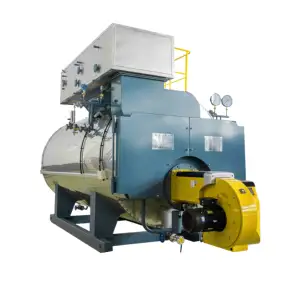 Caldera de agua caliente horizontal de vapor de gas Industrial 2 toneladas 3T para procesamiento de alimentos lavado varios equipos de piezas de calderas