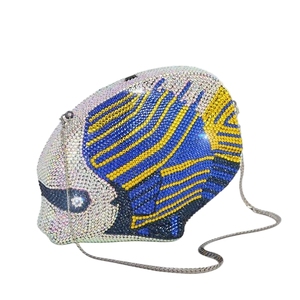 Bolso de Noche de Lujo con Cristales Brillantes y Pedrería de Peces Oceánicos para Mujer, Cartera de Mano para Bodas, Celebraciones y Galas - Product Image 5