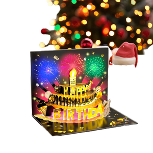 3D <span class=keywords><strong>Pop</strong></span> <span class=keywords><strong>up</strong></span> Firework Led Luces y tarjetas de <span class=keywords><strong>cumpleaños</strong></span> musicales Puede soplar velas Led <span class=keywords><strong>Tarjeta</strong></span> de felicitación de <span class=keywords><strong>cumpleaños</strong></span> electrónica - Product Image 1