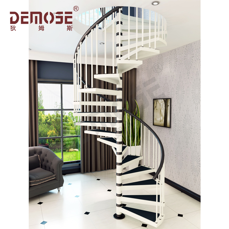 Стальная деревянная круглая лестница для дома/круглая деревянная винтовая лестница