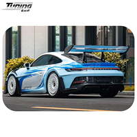 Aileron arrière actif en fibre de carbone sèche style GT3RS avec fonction DRS et queue de canard pour Porsche 911 2020+ 992 Kit de conversion amélioré