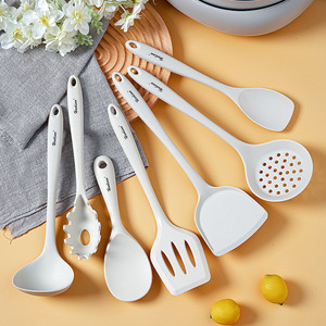 Silicone Spatula Set 7 Pieces Non Stick Heat Resistant Kitchen Utensils For Cooking Stirring Serving - Product Image 1