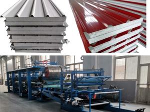 화통 32kw 모터 컬러강판 샌드위치 패널 생산 라인 기계 (지붕용) 380V - Product Image 2
