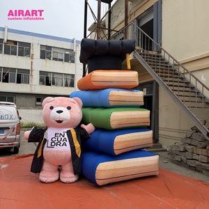 Oso Inflable Resistente de Graduación con <span class=keywords><strong>Libros</strong></span> Académicos para Exhibición en Exteriores - Product Image 2