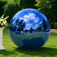 Boule miroir gonflable bleue, grands ballons brillants réfléchissants, robe de mariée pour décoration de mariage, gonflables publicitaires