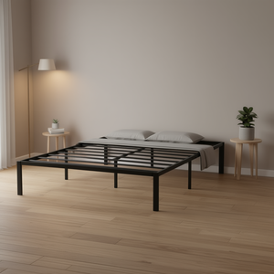 Estructura de Cama de Hierro Simple y Básica, 190.5x96.5x35.5cm, Cama de Metal Negra, Diseño Minimalista, Muebles de Dormitorio - Product Image 2