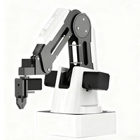 Kit de Brazo Robótico Educativo de 4 Ejes con Ventosa, Manipulador Robótico con IA para Aprendizaje STEM, Brazo Robótico de Escritorio para Programación
