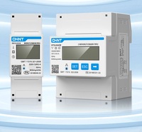 Compteur triphasé quatre fils Chint DTSU666 sur rail, transformateur à distance RS485, écran LCD multifonction, 380V, trois fils, hydroélectrique