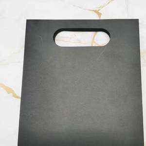 Sac en papier noir de petite taille personnalisé pour bijoux, emballage de vêtements de marque de luxe, cadeau boutique, avec logo - Product Image 6