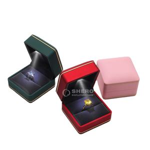 High End Exquisite Multi Color Jewelry Gift Box with Gold Trim and <b>LED</b> Light Custom Color Size for Wholesale and Retail Display - Product Image 1
