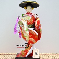 Vente en gros de poupées japonaises Kabuki Geisha Kimono Statue de fille Figurine de collection fantaisie pour la décoration de la maison et du bureau