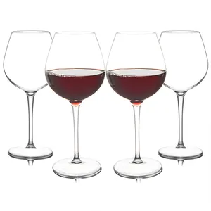 Michley Long Stem Unbreakable Glass Tritan Plastic Dishwasher Burgundy Glassware Red Wine Glass