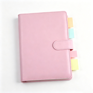 Pink Hardcover <b>Diary</b> Pu Cover Sewing Binding <b>A5</b> Size With Elastic Closure - Product Image 6