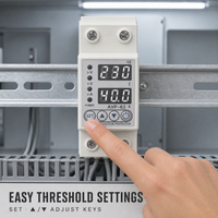Dispositivo de Protección de Sobretensión/Baja Tensión Ajustable AVP AC Monofásico 110V/220V, Protector de Energía 40A-100A 1P+N para Uso en Centros de Datos