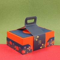 Boîte pliable en papier au design conceptuel Fête de la Lune pour pâtisseries, gâteaux, biscuits, sushis – Emballage élégant et personnalisé