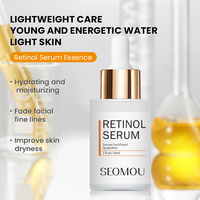 Sérum pour le visage anti-rides hydratant et éclaircissant à l'acide hyaluronique et au rétinol, marque privée SEOMOU