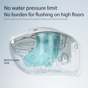 Inodoro Inteligente de Pared con Asiento Calefactado y Doble Descarga para el Hogar, Totalmente Automático, con Tanque Oculto Integrado y Asiento Flotante <span class=keywords><strong>Empotrado</strong></span> - Product Image 3