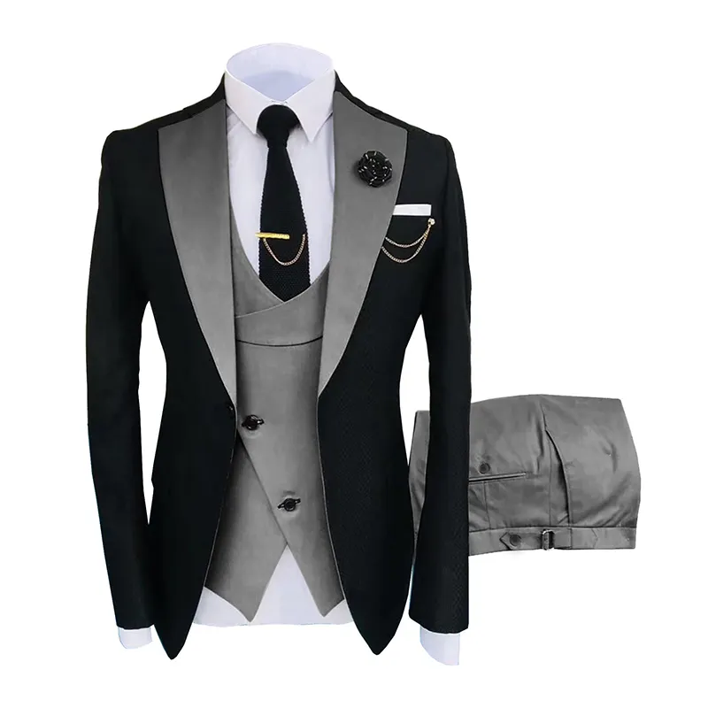 Slim Fit Men Suits Slim Fit Business Groom Tuxedo Formal Wedding Suit Jacket Pant Three Piece Suits For Men