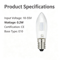 Ampoule à filament LED C6, lumière LED à basse tension 10-55V, ampoule LED vintage en forme de bougie pour lustre, éclairage décoratif