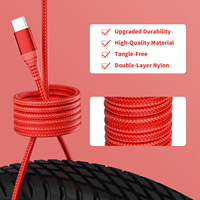 Kabel USB C Nylon Kepang Tipe-c Pengisi Daya Cepat Kabel Data USB a ke USB C untuk Ponsel