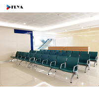 Chaise d'attente en aluminium de qualité pour passagers, 3 places en cuir PU, 4 places, chaise de liaison pour aéroport, chaise en rangée pour espaces publics en acier