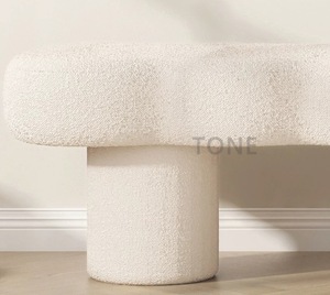Pouf pliable moderne en tissu pour la décoration intérieure, chambre à coucher, salon, long canapé, changement de chaussures - Style cachemire écologique - Product Image 3