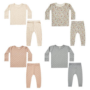 Pyjamas de sport pour bébé à manches longues 100% coton, ensembles de pantalons de couleur florale - Product Image 6