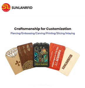 Sunlanrfid lập trình tre gỗ thẻ kinh doanh thông minh NFC thẻ gỗ với 13.56MHz tần số iso14443a tiêu chuẩn - Product Image 6