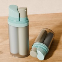 Contenants en plastique rechargeables à double compartiment pour lotion, 15 ml, 30 ml, flacons cosmétiques à double chambre, impression sérigraphique personnalisée possible
