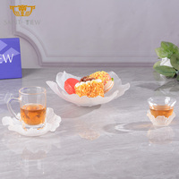 100mL 75ml Exquisitos vasos de agua ambiental Plata Oro Espresso Taza de café para el té de la tarde