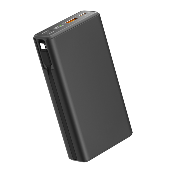 20000mAh 65W PD Fast Charging GaN Tech 21700 Battery Power Bank Built-in Type-C Cable Laptop Compatible Portable Charger