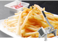 Commerciële handmatige frietjes-/groente-/aardappel snijmachine - 304 roestvrij staal, snijdt in blokjes/plakjes/stroken