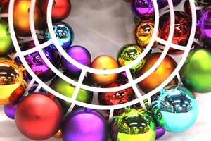 <span class=keywords><strong>Porta</strong></span> per decorazione albero di <span class=keywords><strong>natale</strong></span> appesa 33cm ghirlanda di palline colorate di <span class=keywords><strong>natale</strong></span> con base in plastica - Product Image 6
