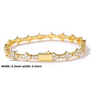 VEROMCA Hip Hop 6.5mm chiusura a molla zircone bracciale Tennis gioielli di moda uomo donna bracciale personalizzato <span class=keywords><strong>coppia</strong></span> - Product Image 6