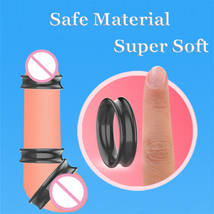 3er-Set Wiederverwendbare Vorhautkorrekturringe, Silikon-Vorhautreparaturringe Penisringe, Verzögerungsringe für den Samenerguss Sexspielzeug für Männer Eichelringe - Product Image 5