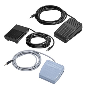 Interruptor de pie metálico TFS-1 con conector de audio de 3.5mm, DC 24V 3A SPST, pedal antideslizante con cable para uso industrial - Product Image 1