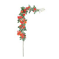 Künstliche handgefertigte Seidenrosen-Girlande, mehrfarbige Blumen, grüne Blätter, moderne Hängegirlande für Muttertag, Heim- und Hochzeitsdekoration