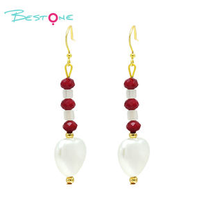 Nuevo diseñador de Venta caliente regalo del Día de San Valentín niñas corazón perla pendientes de cuentas mujeres pendientes listos para enviar - Product Image 3