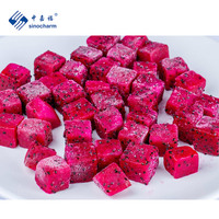 Sinocharm HACCP Hot Sale 10kg Bulkverpakking IQF Fruitblokjes Diepvries Dragon Fruit Rode en Witte Variëteiten uit China