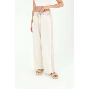 Pantalones de mujer con cintura anudada y rayas laterales - 31884PNT - BEIGE - Product Image 4