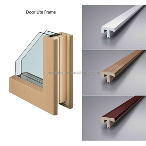 Tùy chỉnh hiện đại tuyến tính cửa gỗ Lite khung PVC đùn hồ sơ cho khách sạn khung cửa sổ tùy chỉnh nhựa PVC hồ sơ - Product Image 6