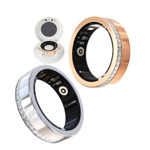 공장 사용자 정의 로고 남성 여성 럭셔리 모잠비크 다이아몬드 수면 심박수 모니터 건강 지능형 피트니스 트래커 스마트 링 - Product Image 1