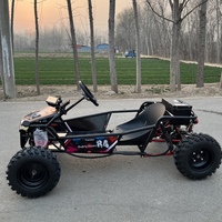 Go Kart Todoterreno Recreativo para Exteriores, Marco Reforzado de Acero al Carbono, Batería de Alta Capacidad, Go Kart Eléctrico de Carreras de Largo Alcance
