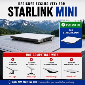Soporte Magnético Starlink Mini, Fuerza de Sujeción de 265 LBS, Aleación de Aluminio, Protección de Pintura de Silicona, Instalación Rápida para Autocaravanas, Camiones y Automóviles - Product Image 4