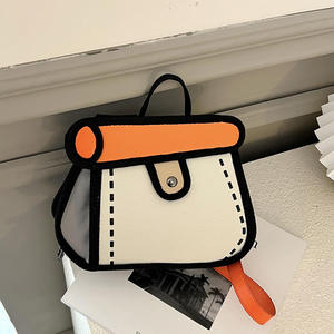 <span class=keywords><strong>Sac</strong></span> à bandoulière en toile tendance pour <span class=keywords><strong>femme</strong></span>, style japonais, motif 3D, sacs à main pour femmes - Product Image 3