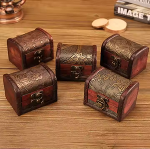 Coffret à Trésors et Boîte à Bijoux Vintage en Bois Style Aléatoire Poli Coffre <span class=keywords><strong>de</strong></span> Noël en Bois - Product Image 2
